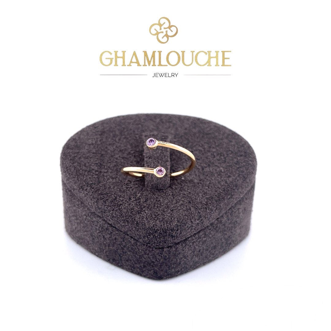 18K Gold Ring with Stones