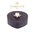 18K Gold Heart Ring with Stones