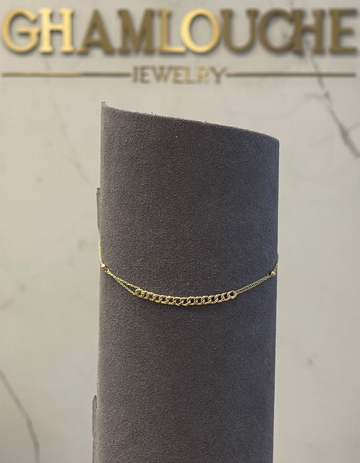 18K Gold Simple Anklet