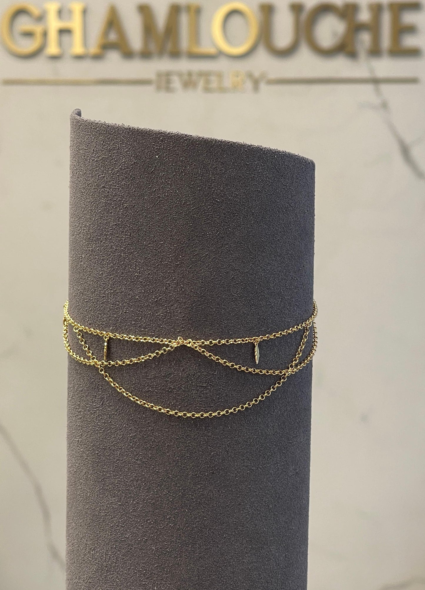 18K Gold Layered Simple Anklet