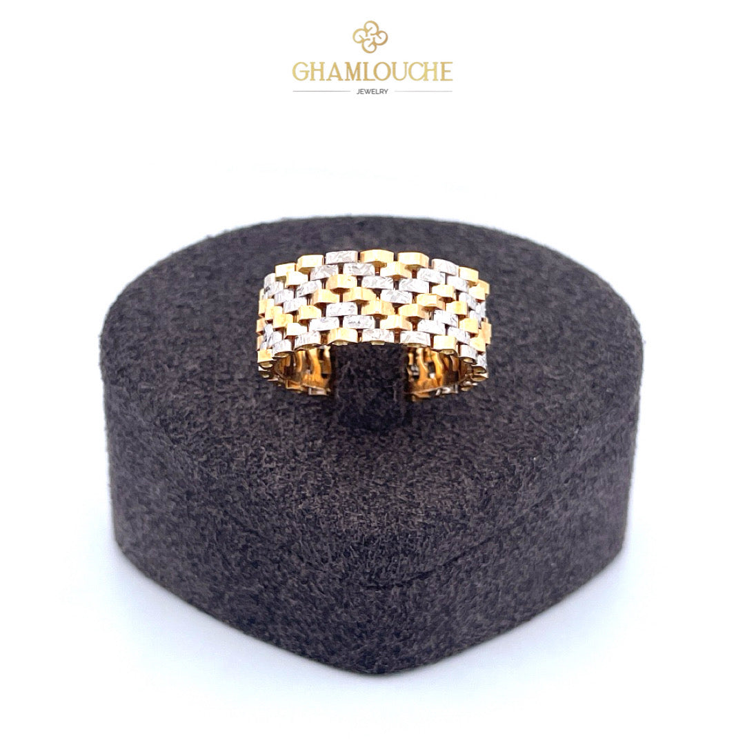 18K Yellow and White Gold Ring