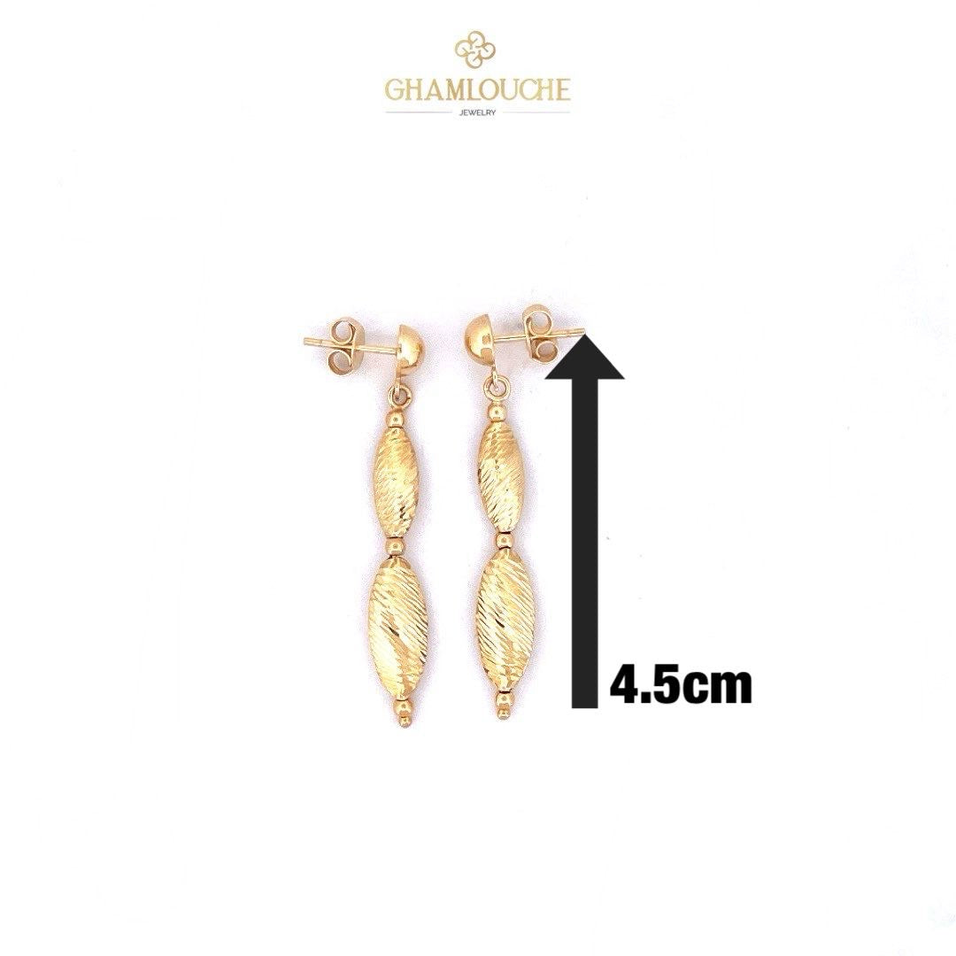 18K Italian Gold Dangle Earrings