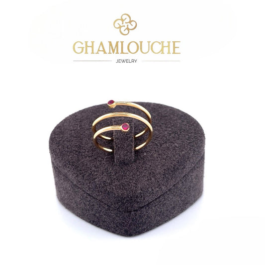 18K Gold Ring with Stones