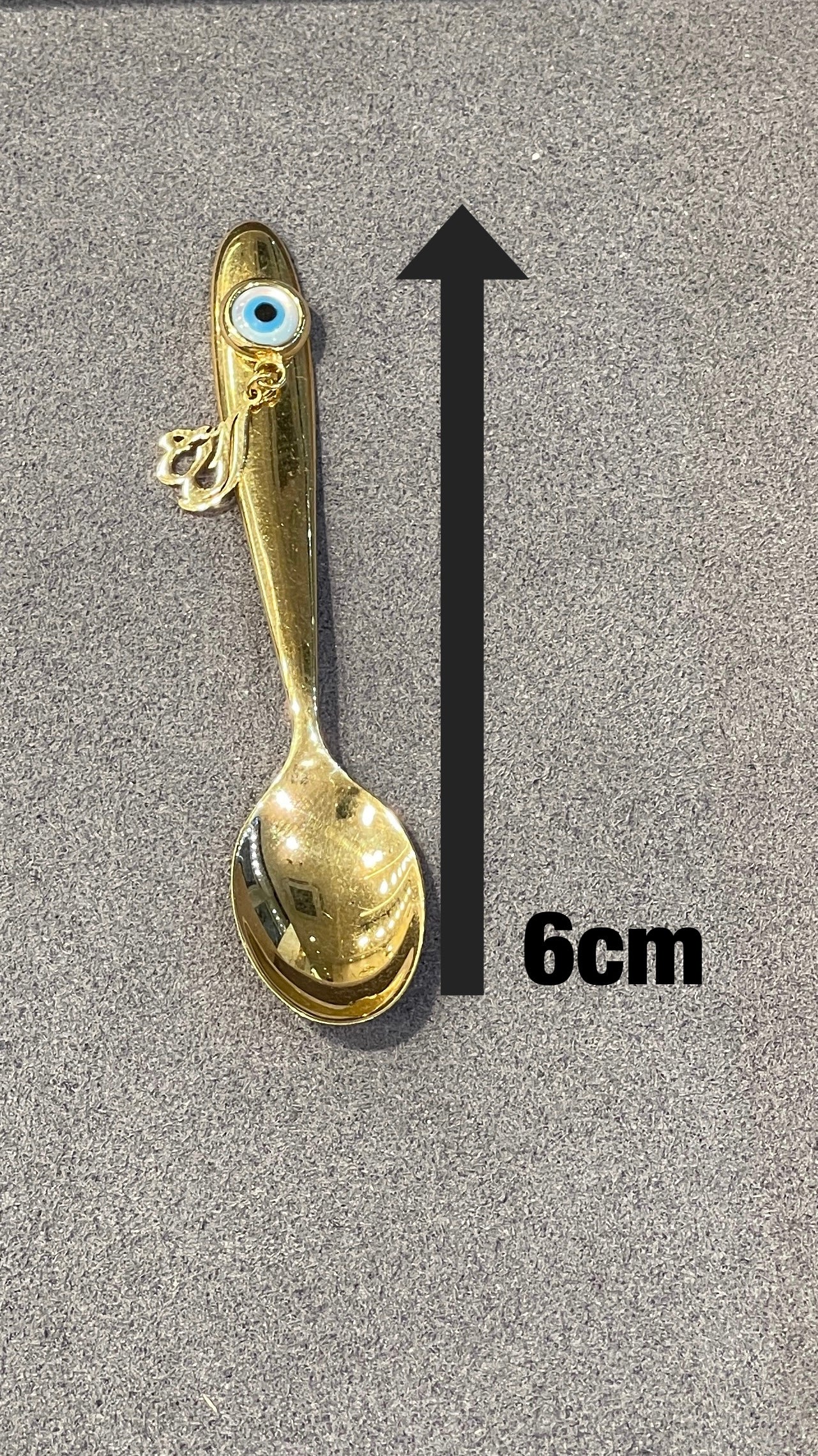 18K Gold Evil Eye Kid’s Spoon with Enamel