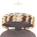 18K Italian Yellow , White and Rose Gold Bangle