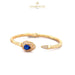 18K Gold Bangle with Stones
