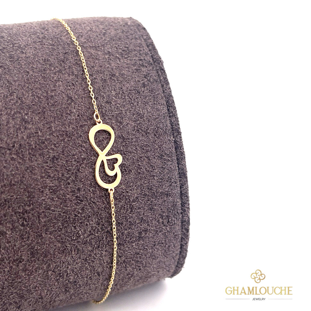 18K Gold Infinity Bracelet