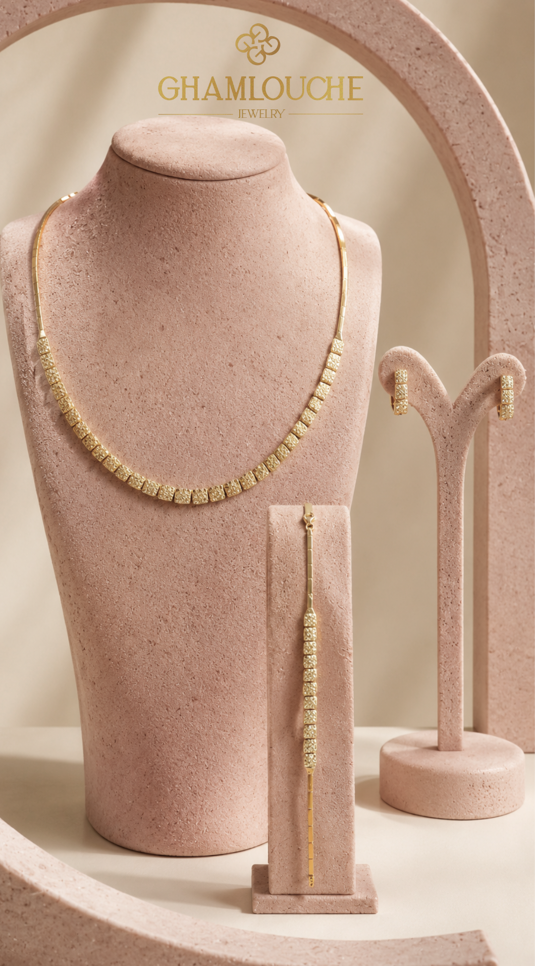 18K Gold Modern Set