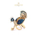 18K Gold Modern Ring طاووس/Peacock with Stones