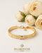 18k Gold Butterfly kid's Girl Bangle with Enamel