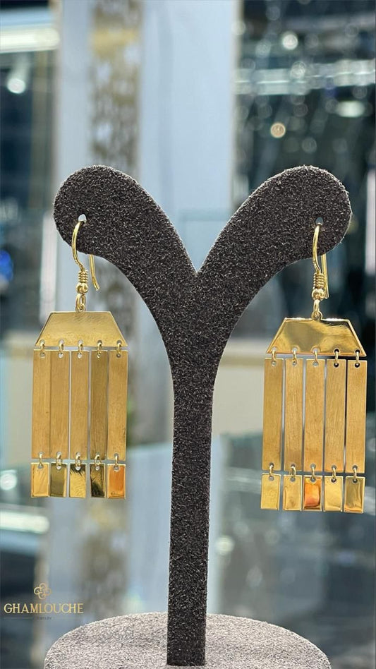 18K Gold Dangle Earrings
