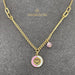 18K Gold Heart Kid’s Girl Necklace with Enamel