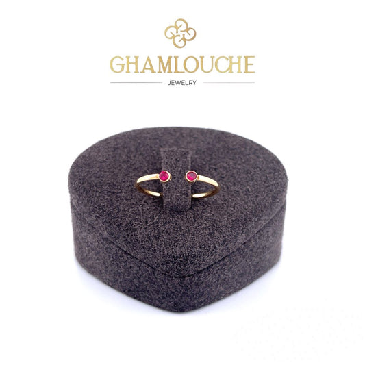 18K Gold Ring with Stones