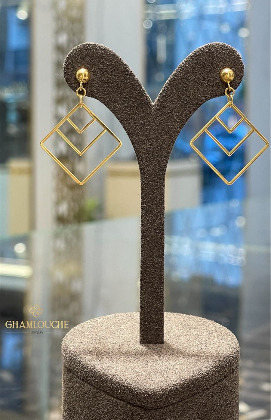 18K Gold Dangle Earrings