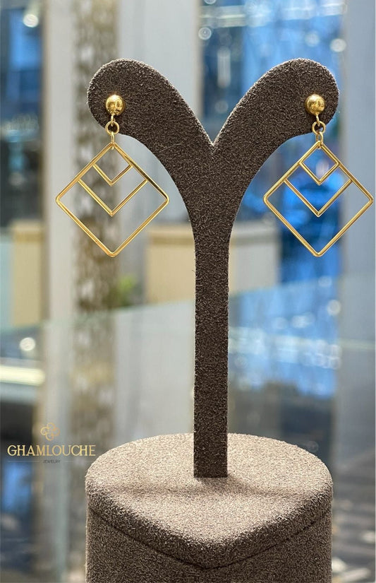 18K Gold Dangle Earrings