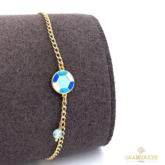 18K Gold kid’s Ball Bracelet with Enamel