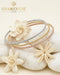 18K Italian Yellow, White and Rose Gold Bangles