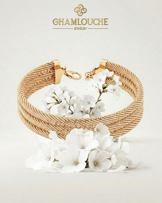 18K Italian Gold Modern Bangle