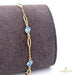 18K Gold Evil Eye Simple Bracelet with Enamel