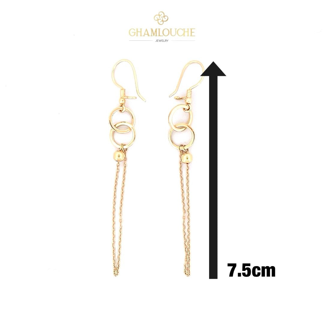 18K Gold Dangle Earrings