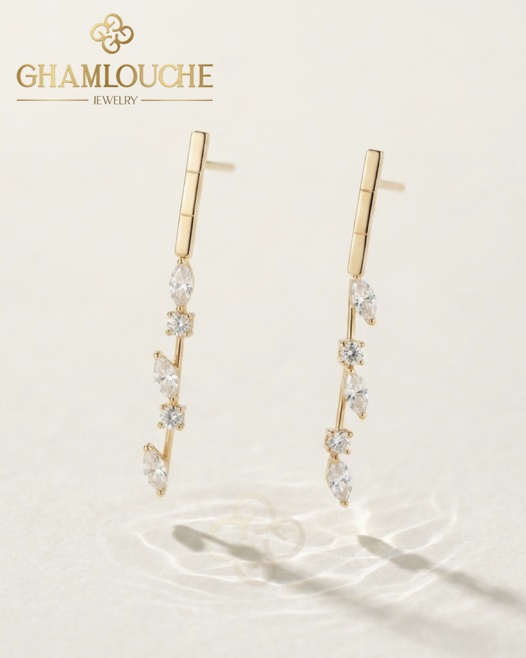 18K Gold Simple Set with Stones