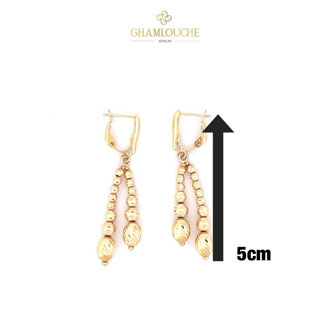 18K Italian Gold Dangle Earrings