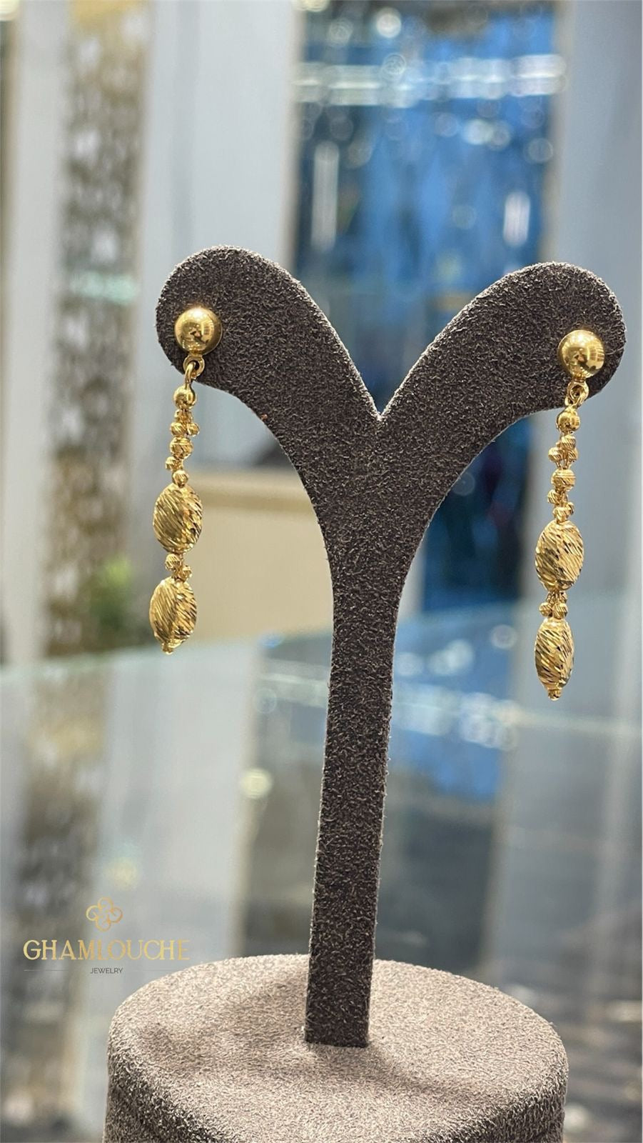 18K Italian Gold Dangle Earrings