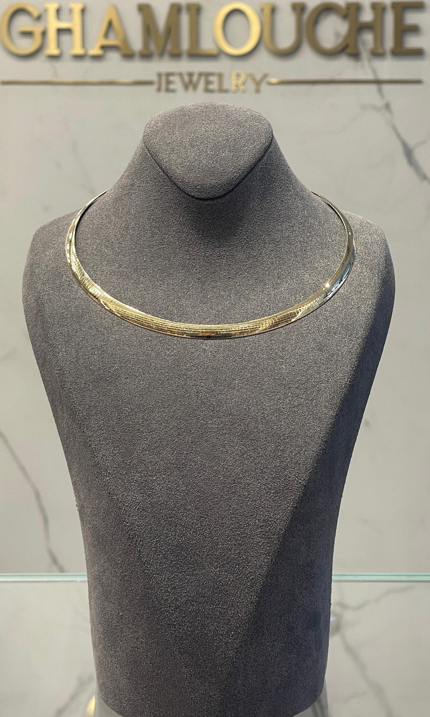 18K Italian Gold Double Sided Necklace
