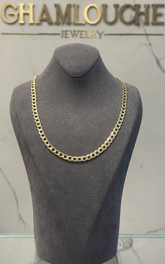 18K Gold Curb Link Necklace