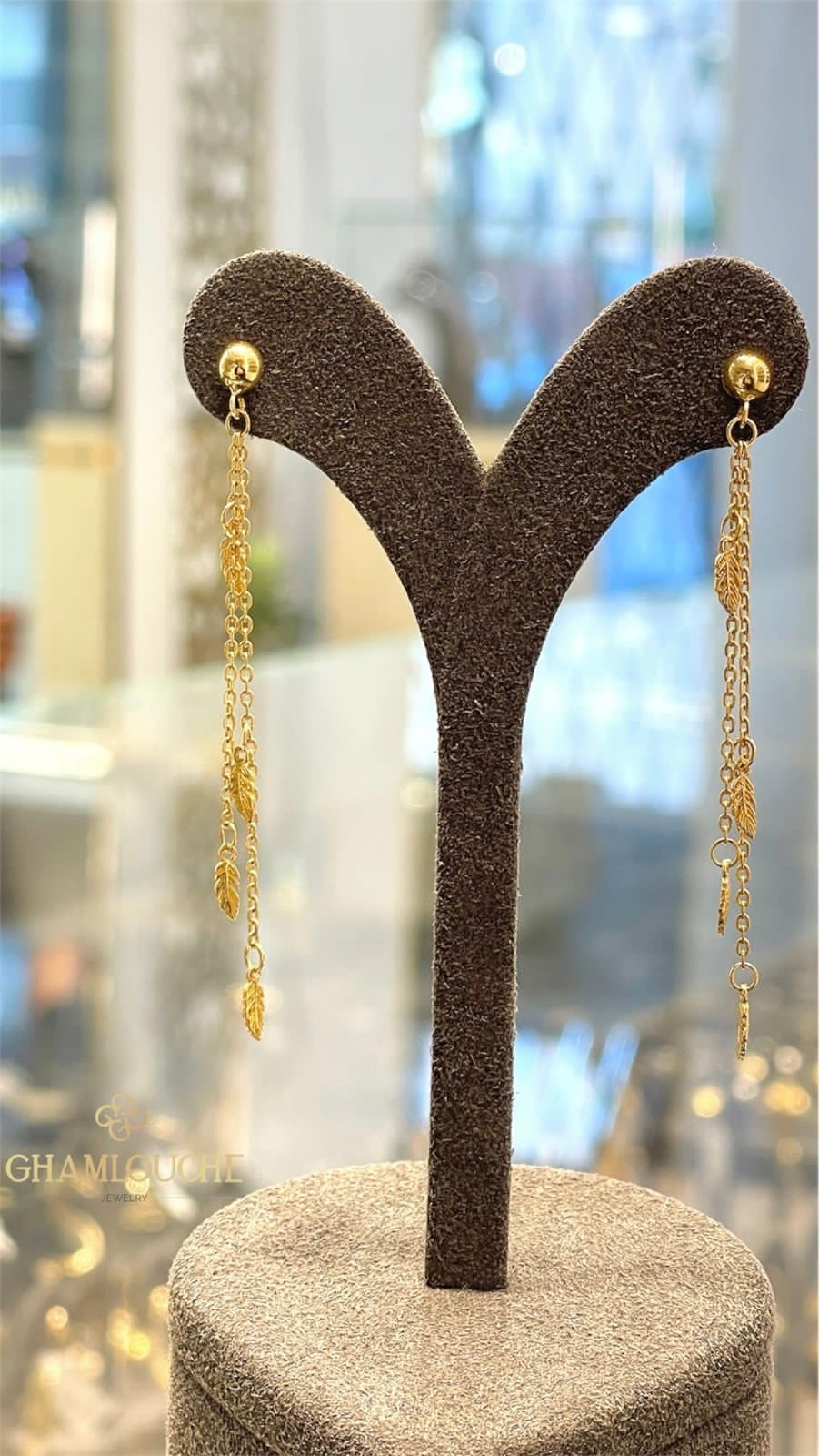 18K Gold Dangle Earrings