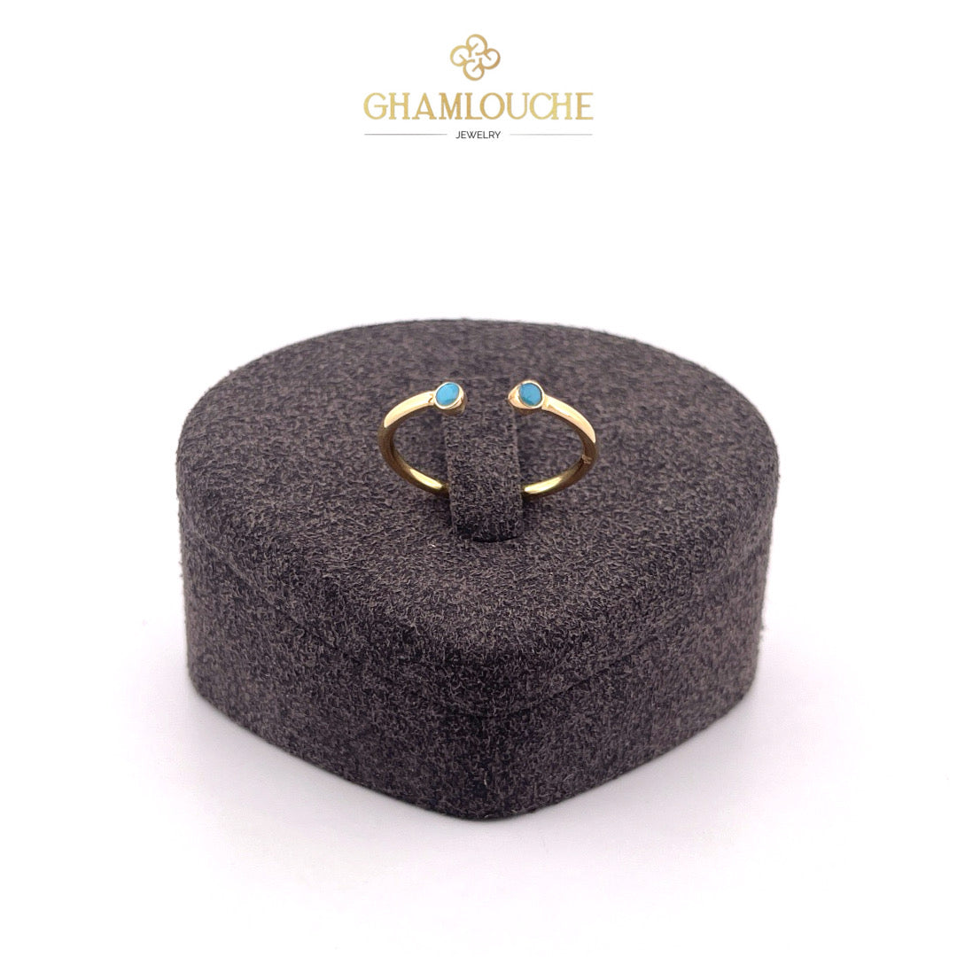 18K Gold Ring with Stones
