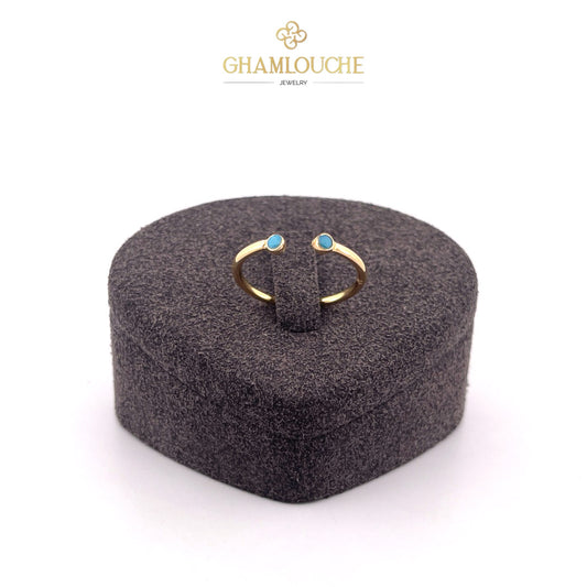 18K Gold Ring with Stones