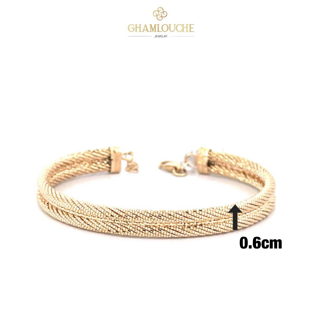 18K Italian Gold Modern Bangle