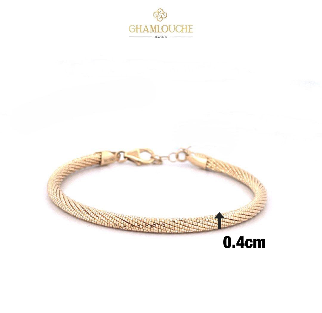 18K Italian Gold Modern Bangle