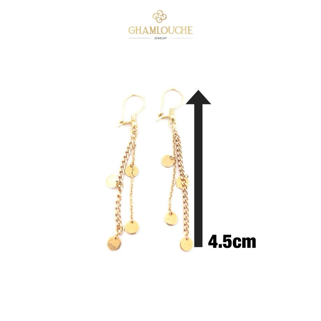 18K Gold Dangle Earrings