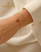 18K Gold Heart Bracelet with Enamel