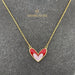 18K Gold Heart Kid’s Girl Necklace with Enamel