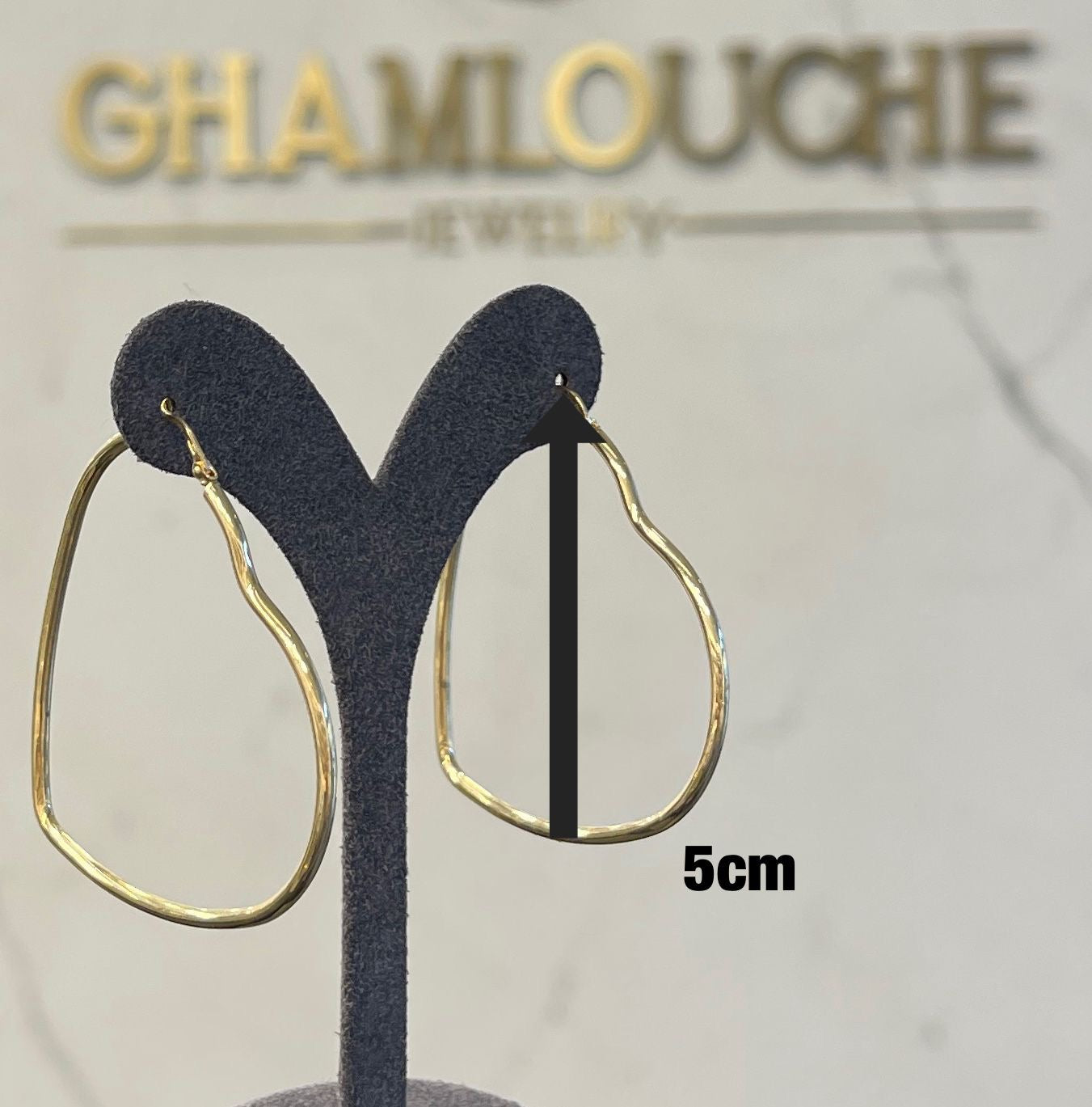18K Gold Heart Hoop Earrings