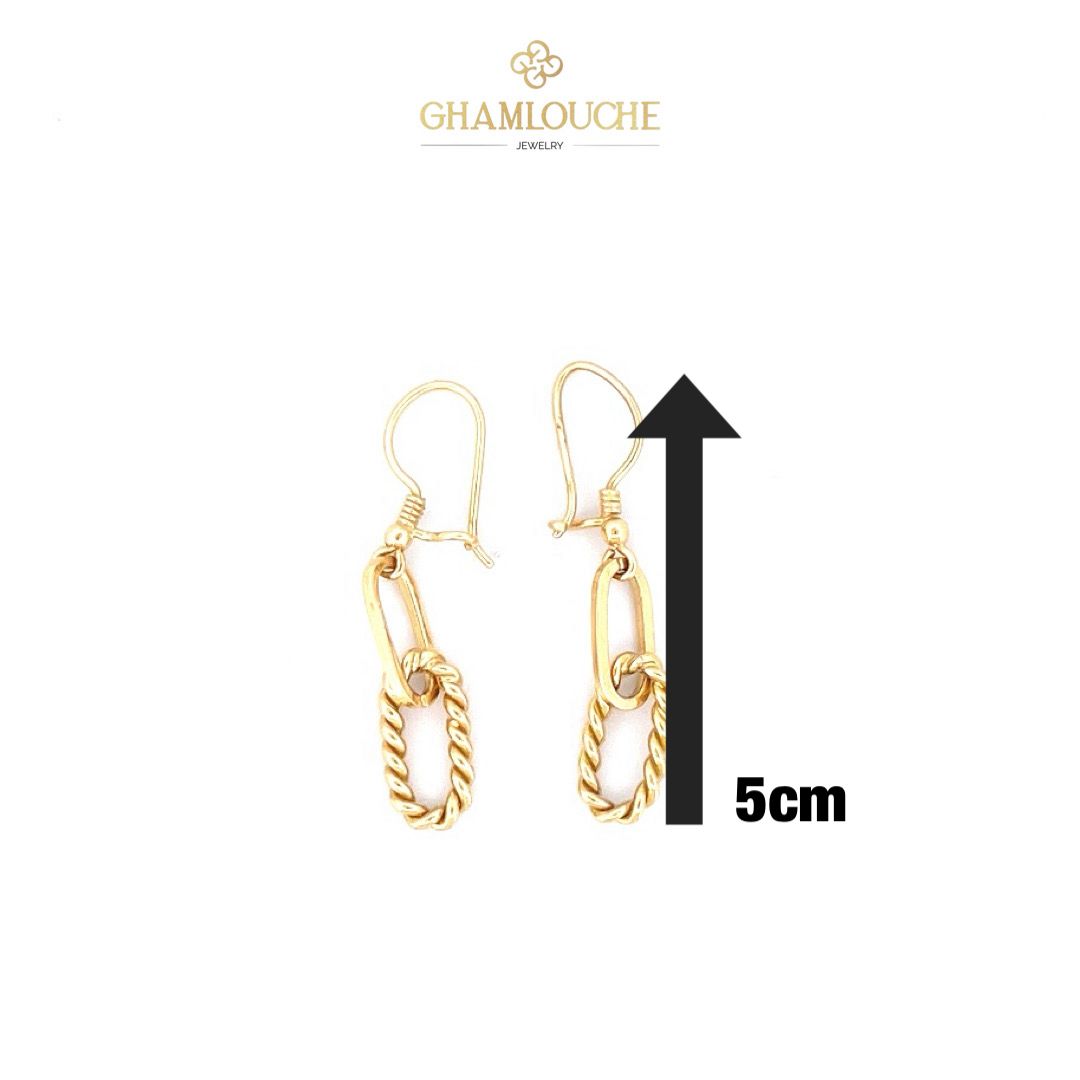 18K Gold Dangle Earrings