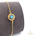 18K Gold Evil Eye Bracelet with Enamel