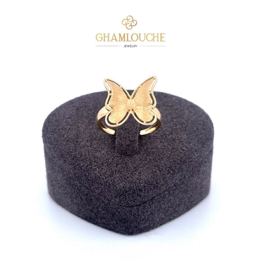 18K Gold Butterfly Ring